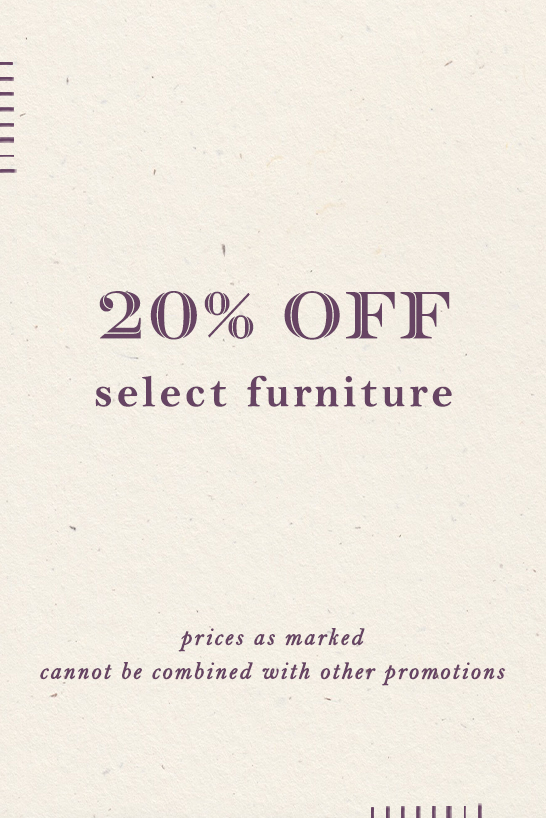 20 Off Select Furniture AnthroLiving