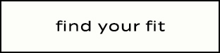 Text reading 'find your fit' in black lowercase letters on a white background