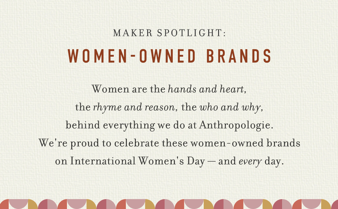maker spotlight: women owned brands