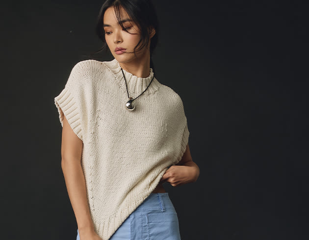 By Anthropologie Cashmere Pointelle Sweater