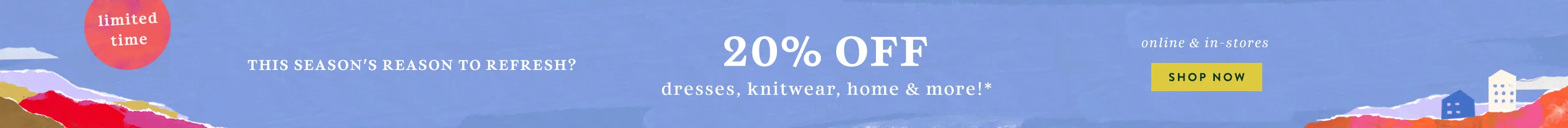 20% off Anthropologie