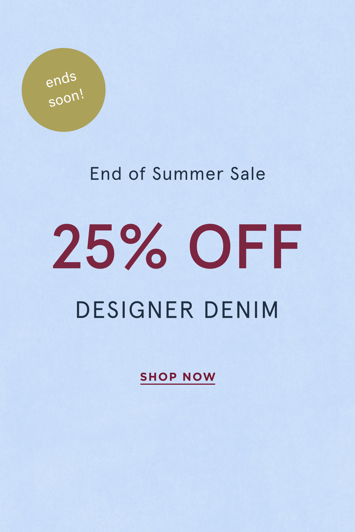shop 25% off denim