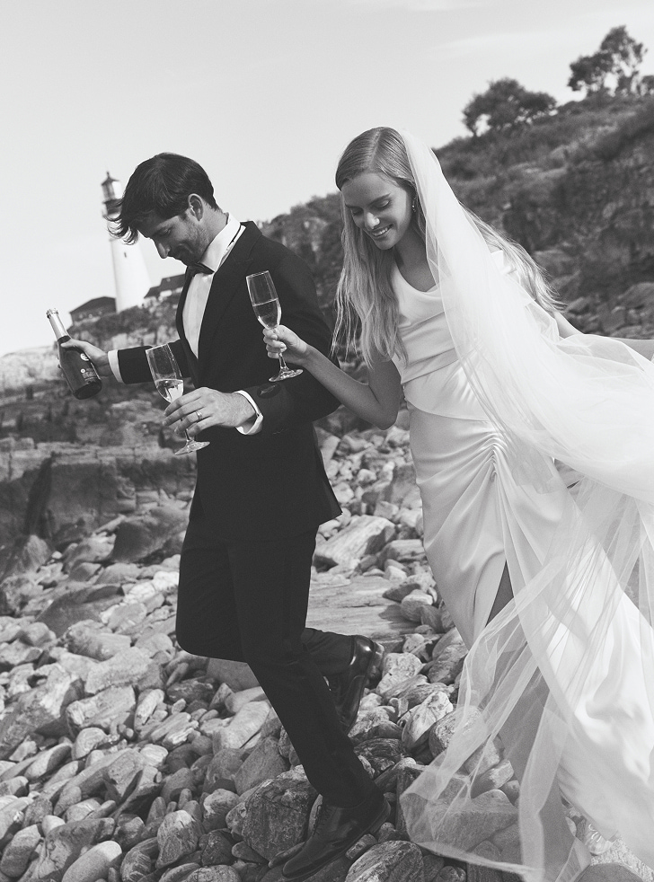 BHLDN Anthropology ウェディングドレス BHLDN Belize Embroidered A-Line Long-Sleeve V-Neck Gown