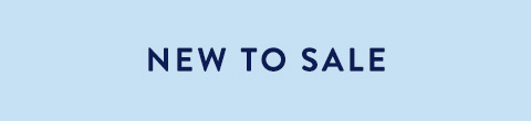 NEW TO SALE text in dark blue letters on a light blue background