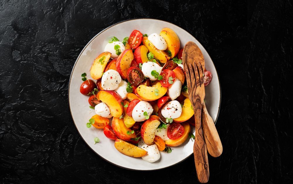  Peach Caprese Salad