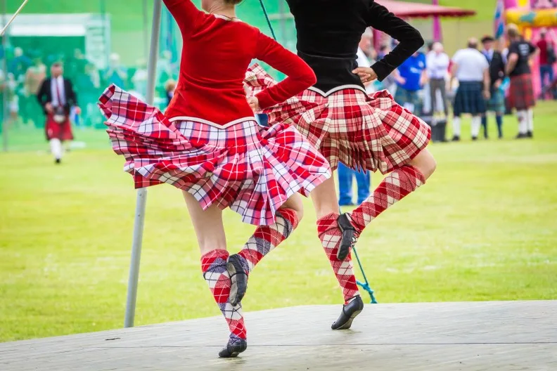 Traditional Ceilidh dancing in Scotland, UK