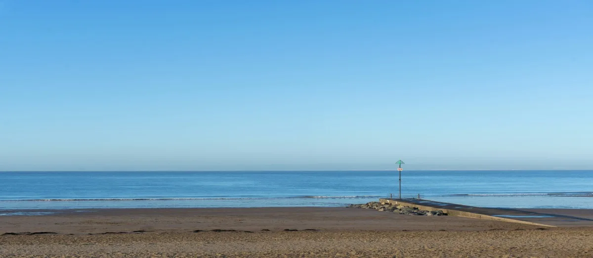 Minehead Beach in Somerset, South West England