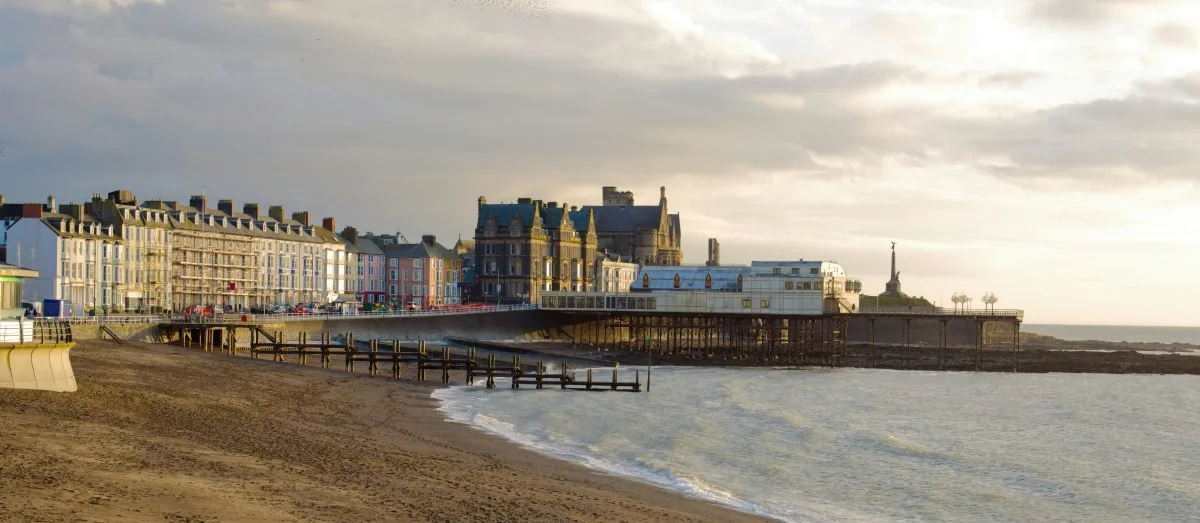 Aberystwyth Beach in Ceredigion, Wales