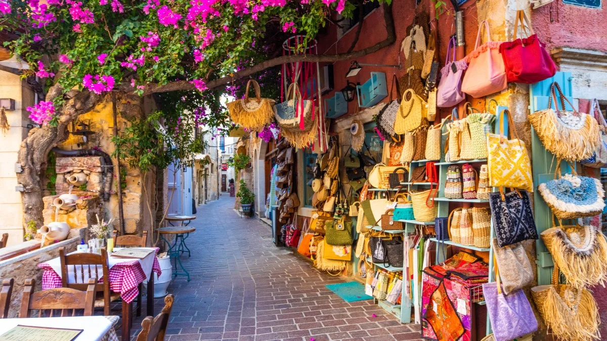 market street in greece