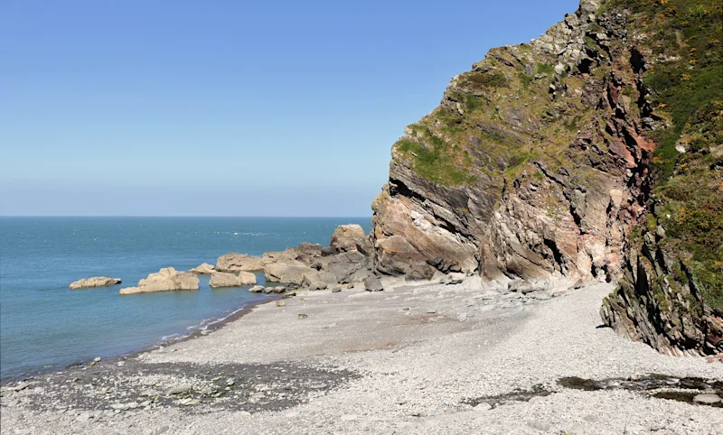 Heddon's Mouth in Heddon Valley, Exmoor National Park, Devon, UK