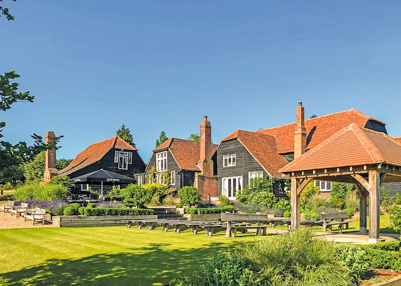 Bar and restaurant at Warren Lodges (HERB) near Chelmsford, Essex, England, UK