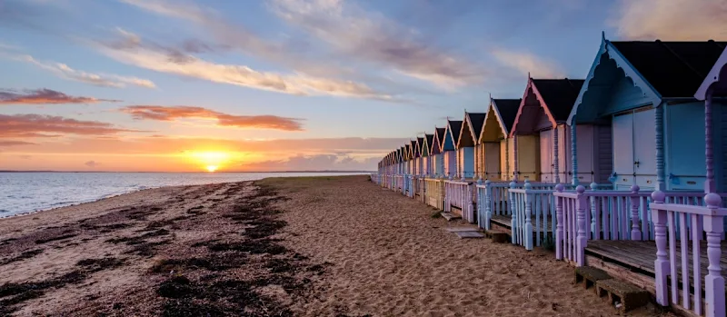 West Mersea Bech Hut Sunset