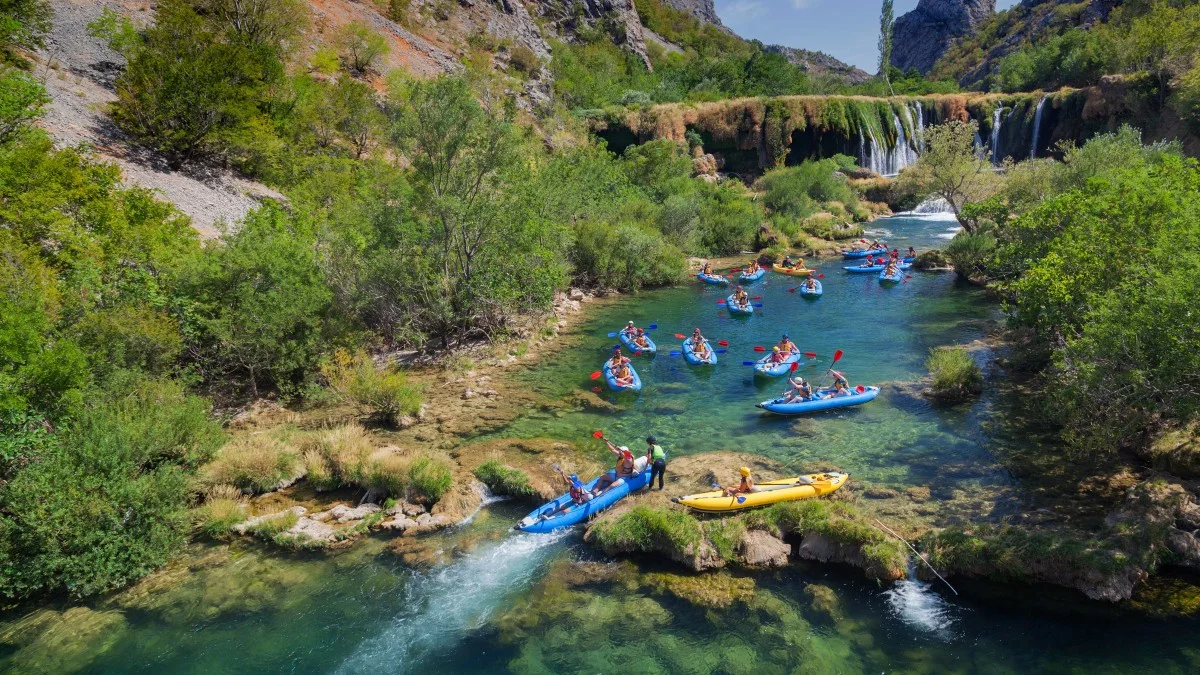 Whitewater kayaking on the Zrmanja RIver, Croatia