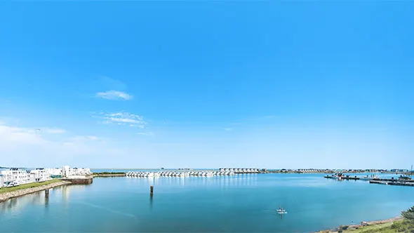 Bucht in Olpenitz mit Blick auf das OstseeResort Olpenitz