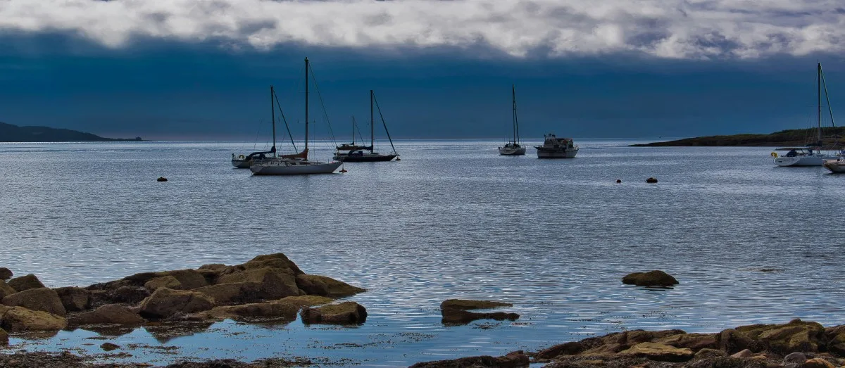 Sea views on the Isle of Cumbrae in Ayrshire, Scotland