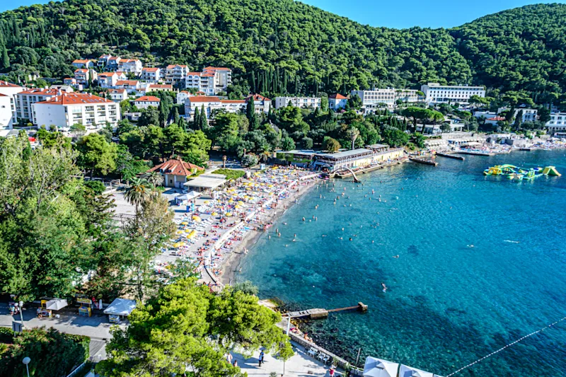 Blick auf den Lapad Strand in Dubrovnik