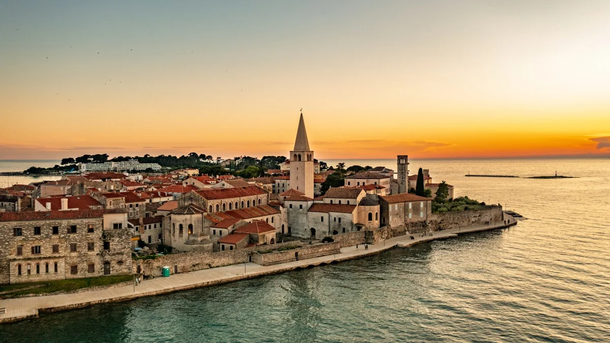 Porec in Istria at Sunset