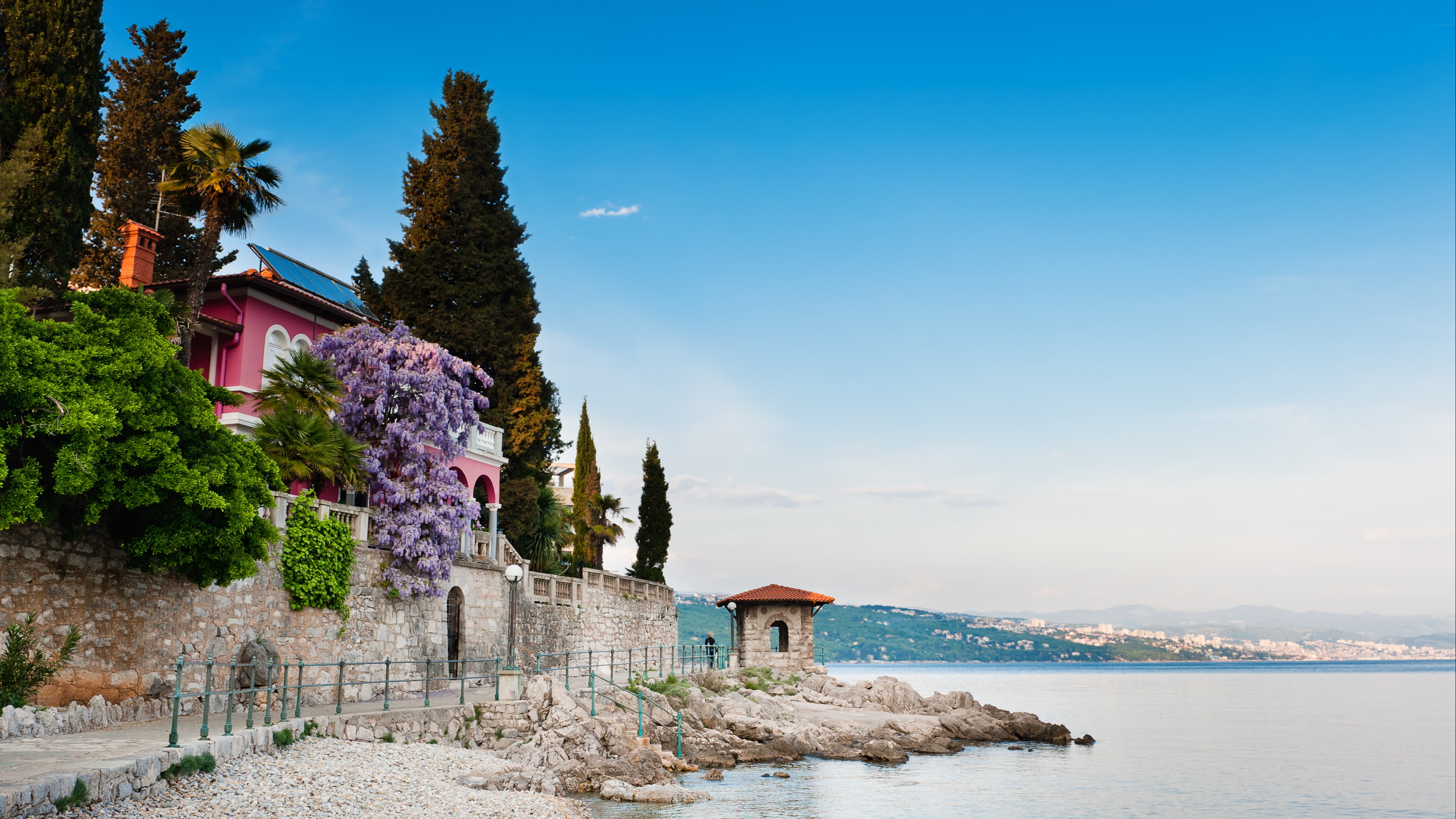 Panoramaudsigt over byen Opatija.