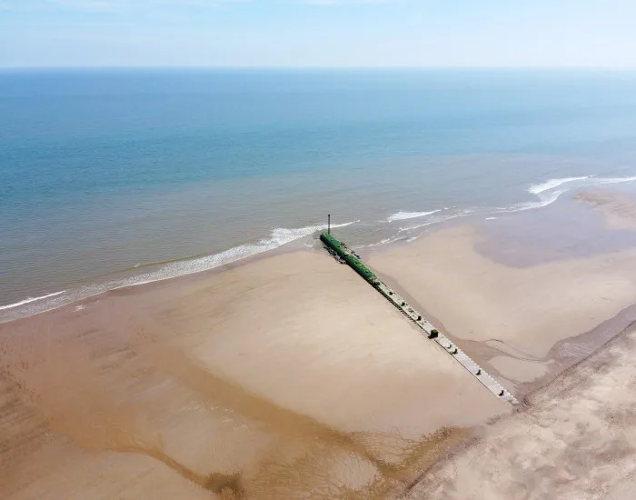 Mablethorpe beach on the Lincolnshire coast in England