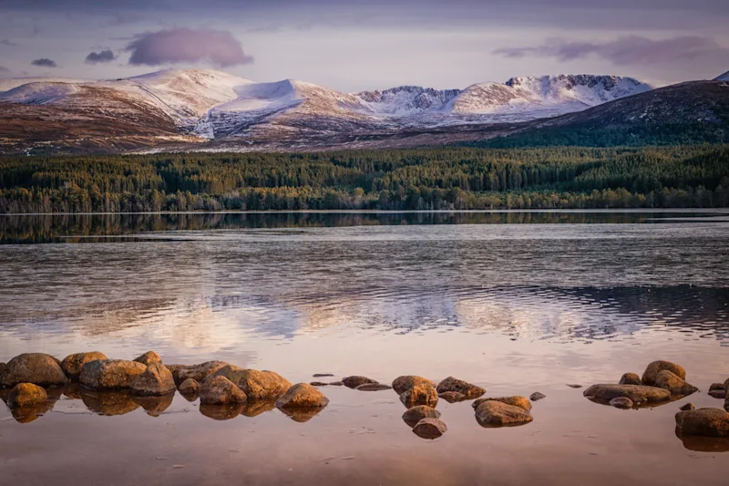 Loch Morlich near Aviemore, Scottish Highlands, Scotland, UK