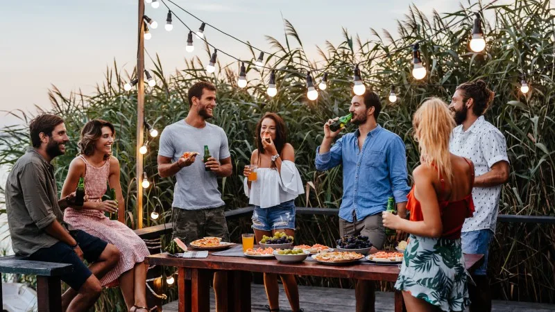 Friends Enjoying Holiday