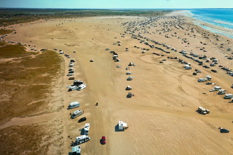 Lakolk Strand von oben.