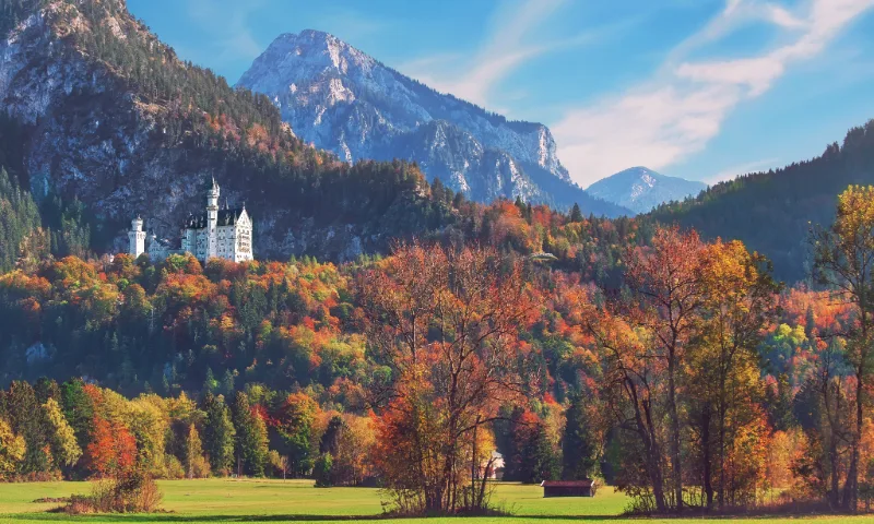 Neuschwanstein Slot om efteråret.