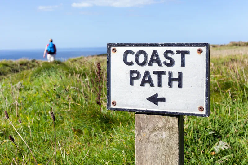 Coast Path Sign in Cornwall