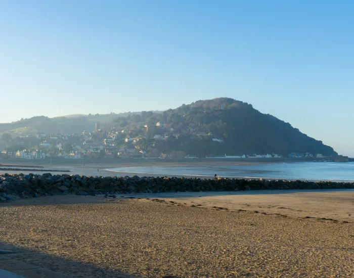 Minehead Beach in Somerset, South West England