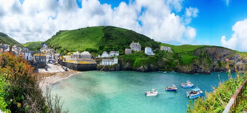 panorama of old village Port Isaac, Cornwall