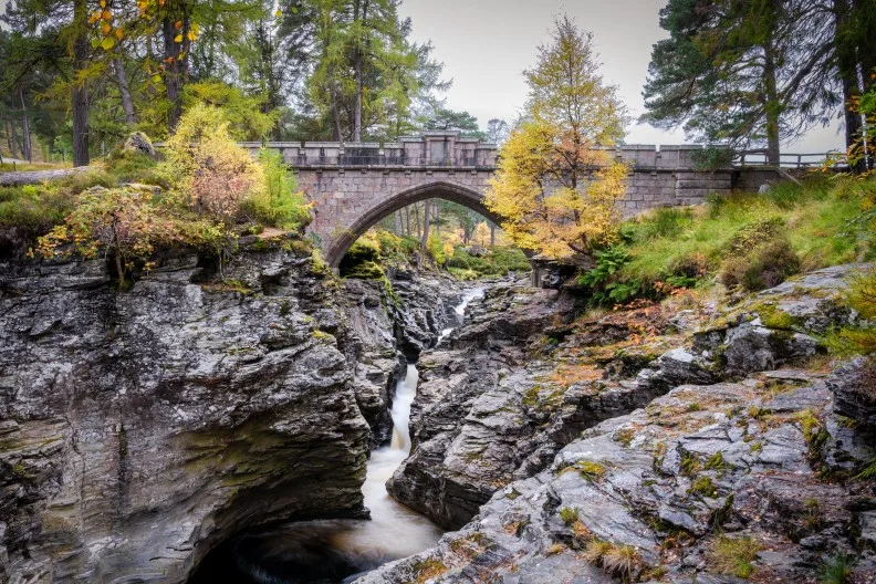 Linn of Dee gorge, Cairngorms National Park, Scotland, UK
