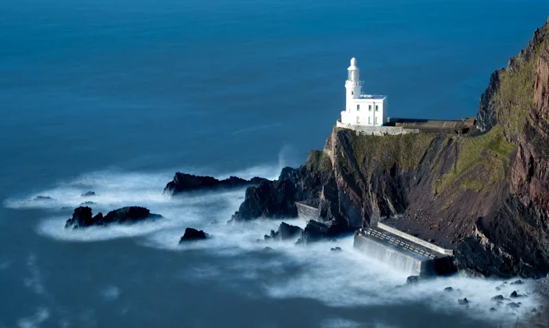 Hartland lighthouse and coast