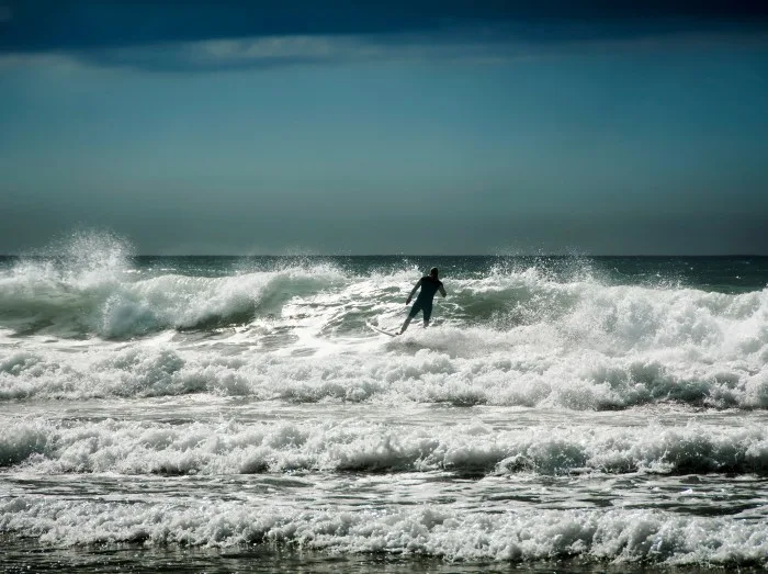 Surfing in Fistral Beach, Newquay