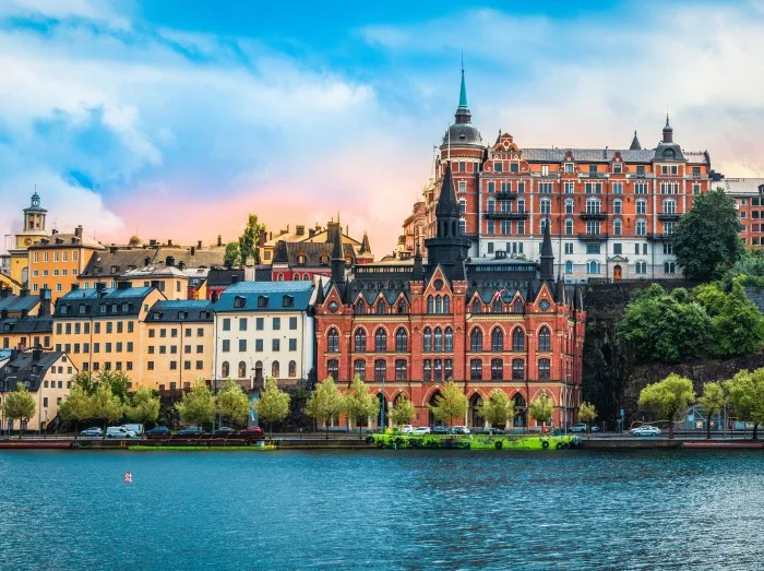 Udsigt over bydelen Södermalm i Stockholm, Sveriges hovedstad