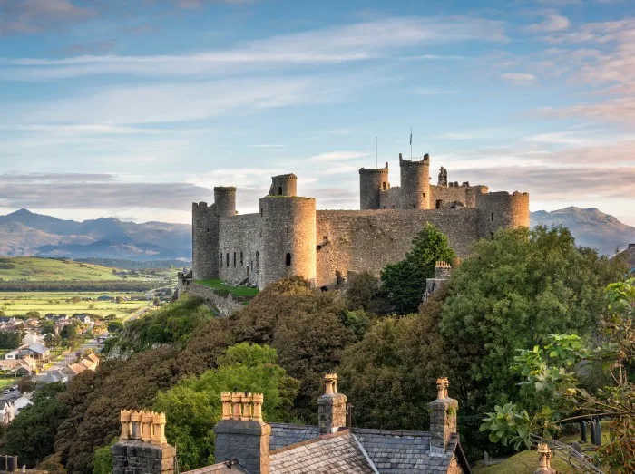 Harlech Castle at sunrise