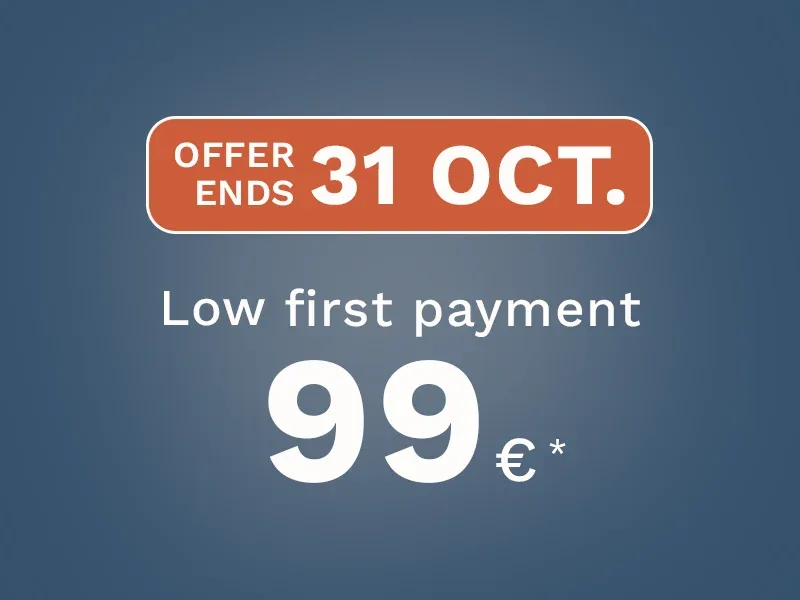 Book by 31 October for only 99€