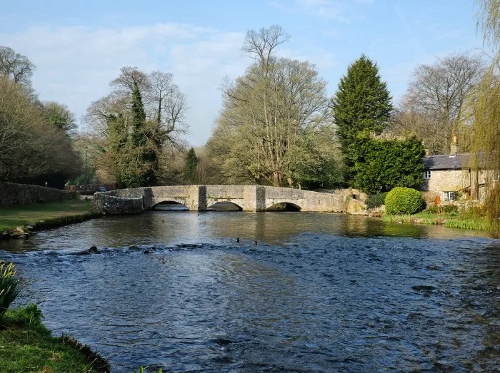 The medieval Sheepwash Bridge, in Ashford-in-the-Water, Peak District, Derbyshire