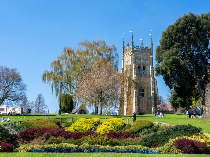 Evesham Abbey gardens