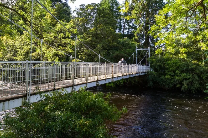 Bridge across to the Ness Islands, Inverness, Scotland, UK