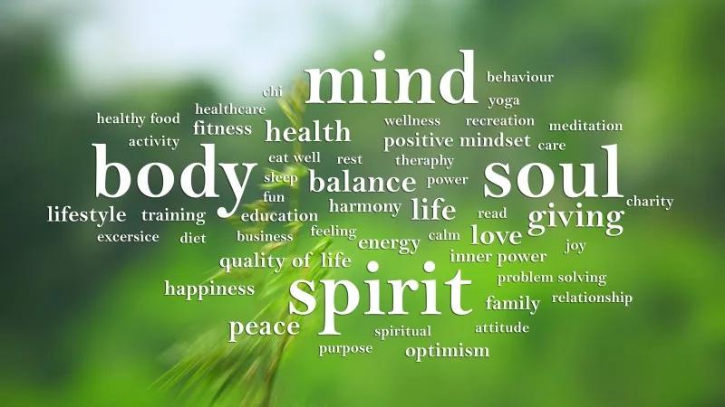 Body Mind Soul Spirit, Motivational Words Quotes Concept