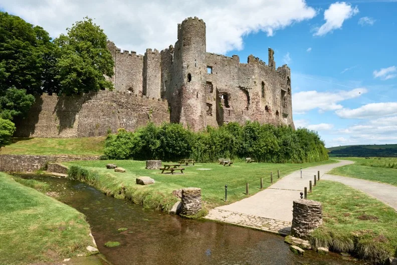 Laugharne Castle, Carmarthenshire, Wales, UK