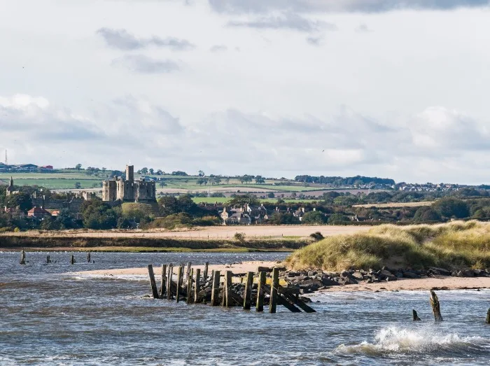 View from river Coquet to Warkworth, Northumberland