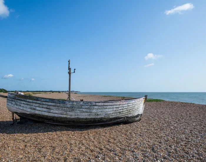 Aldeburgh beach on the Suffolk coast, England