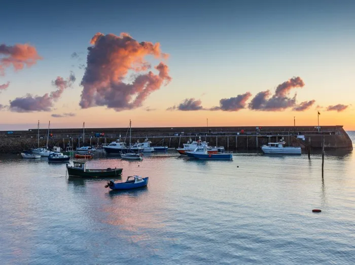 the old harbour at Minehead on the Somerset coast