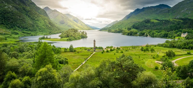 Glenfinnan Monument, at the head of Loch Shiel, Inverness-shire, Scotland