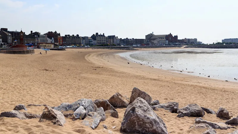 Morecambe beach, Lancashire, England, UK