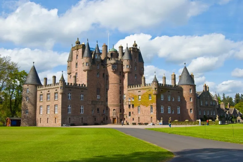 Glamis Castle, near Dundee, Angus, Scotland, UK