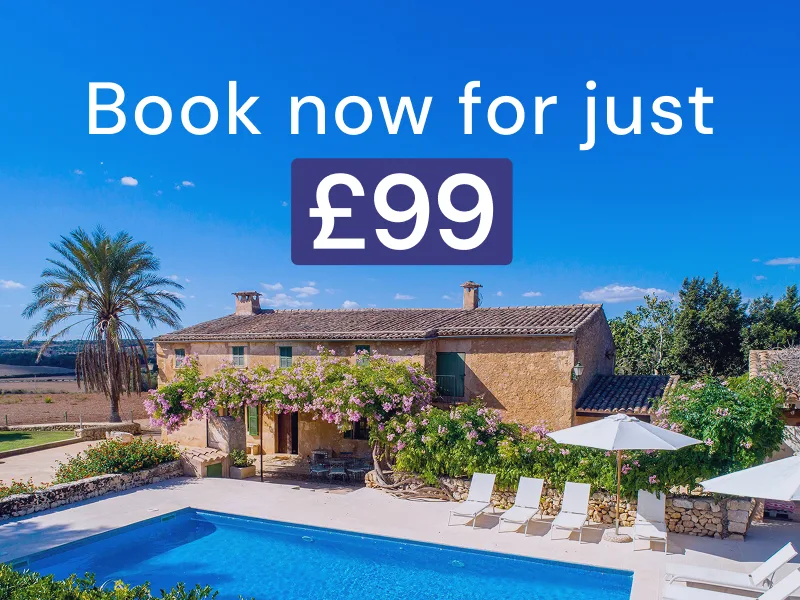 Your dream villa, reserved with a simple £99.