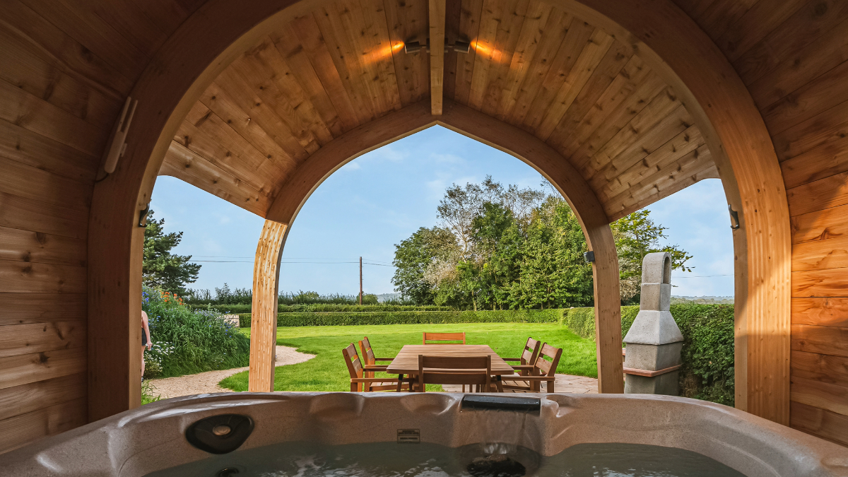 Meadow and Nest Burrow, set into the greenery of Frome in Somerset