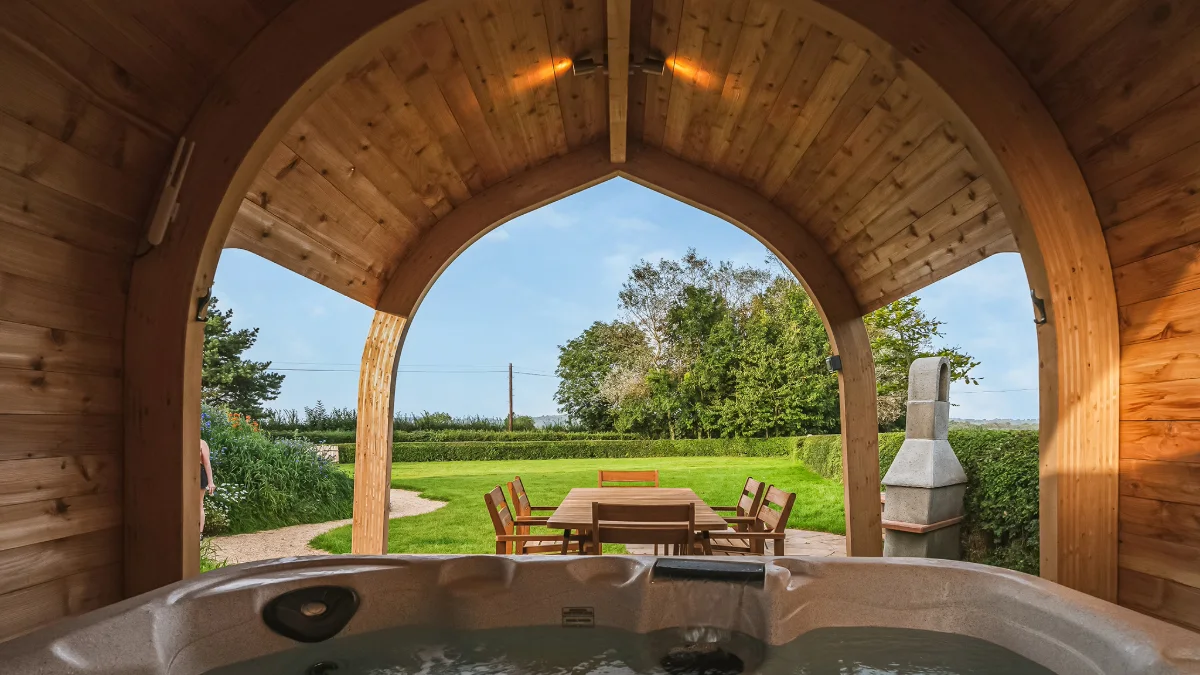 Meadow and Nest Burrow, set into the greenery of Frome in Somerset